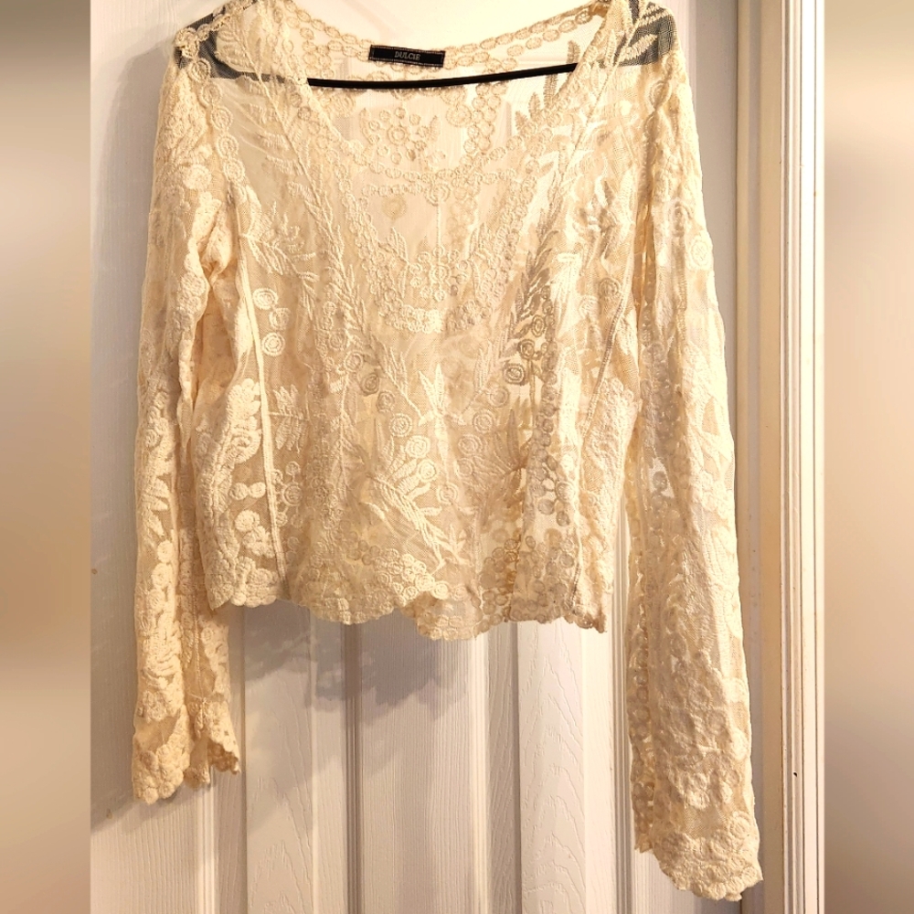 Elegant Cream Lace Camisole